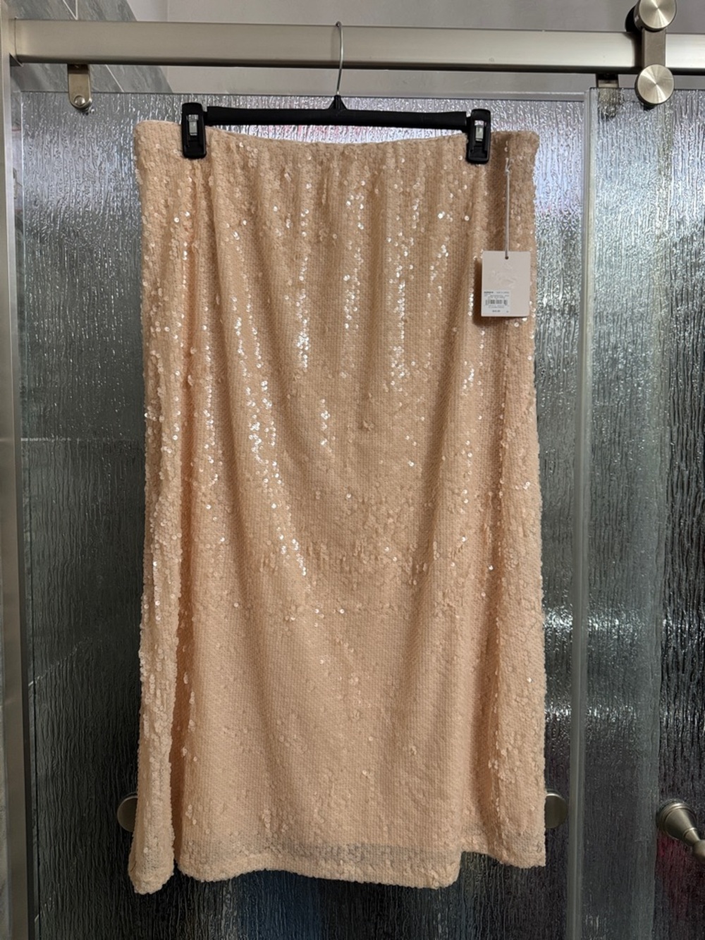 Lauren Conrad Blush Sequin Maxi Skirt
